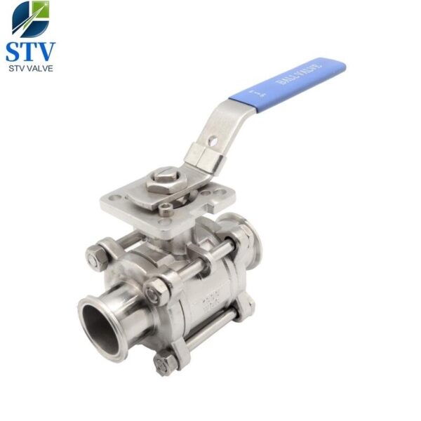 3PC Sanitary Stainless Steel Ball Valve,CF3M Body,Clamped End