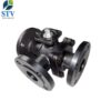 ANSI 150LB 3 Way Ball Valve,Flange End ,T Port,With ISO Direct Mounting Pad