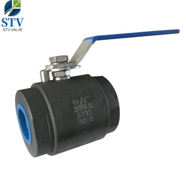 2PC Forged Steel Floating Ball Valve,ASTM A105,NPT,800LB,Peek Seat