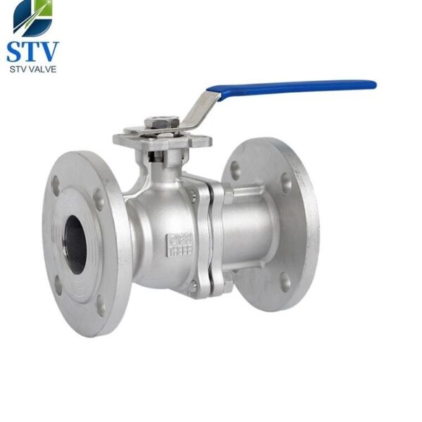 2PC Ball Valve Flanged End With Direct Mounting Pad,150LB,304