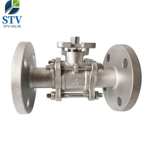 Stainless Steel Flanged Ball Valve,DN 25,150LB,3-piece