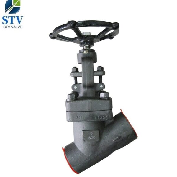 Y Type Forged Globe Valve,Class 600 Lb, A105N,Hand Wheel Operated, Sw Ends, 2 Inch