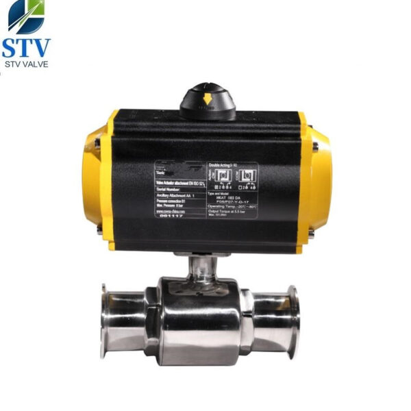 Pneumatic Sanitary 316 Ball Valve,Tri Clamp End – Image 2