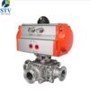 Sanitary 3 Way Ball Valve With Pneumatic,Tri-Clamp Ends - Image 3