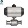 Sanitary 3 Way Valve, 3 Port Ball Valve, With Pneumatic Actuator - Image 2