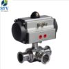 Sanitary 3 Way Valve, 3 Port Ball Valve, With Pneumatic Actuator - Image 3