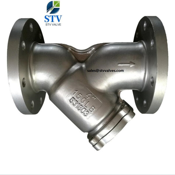 S31803 Flanged Y Strainer,150LB,DN100