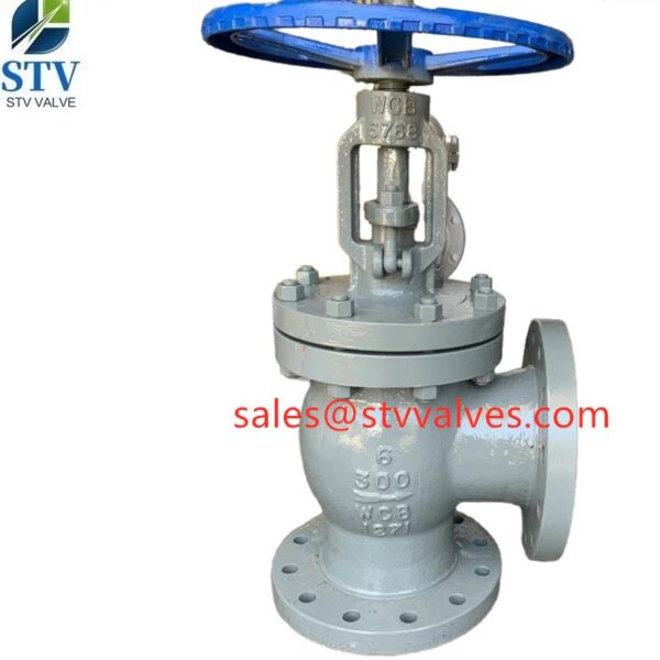 China 300LB Cast Steel Angle Globe Valve