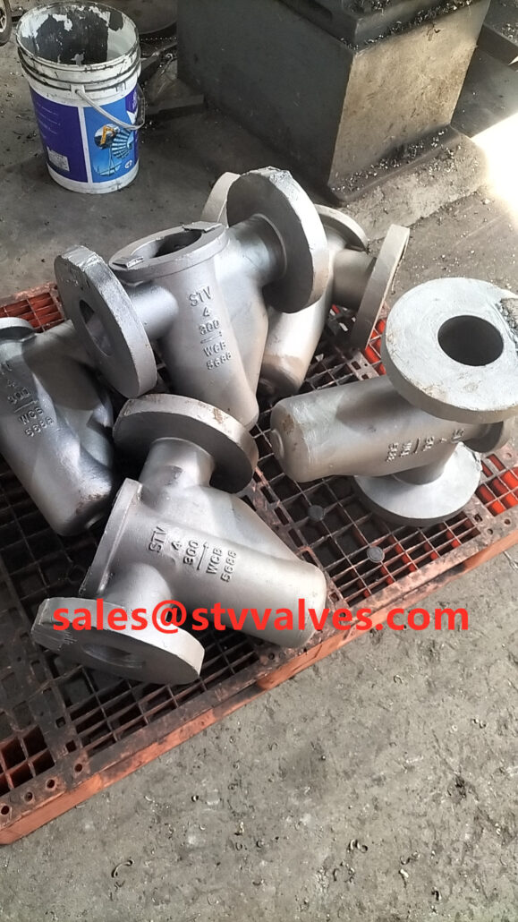 POT STRAINER —ASTM A 216 GR BODY/COVER 