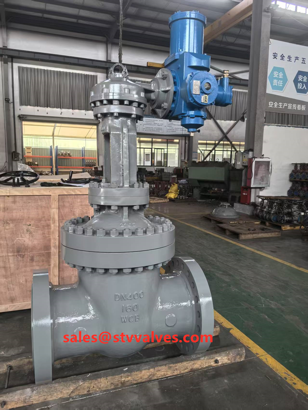 PN160 WCB Electric actuator Gate Valve.